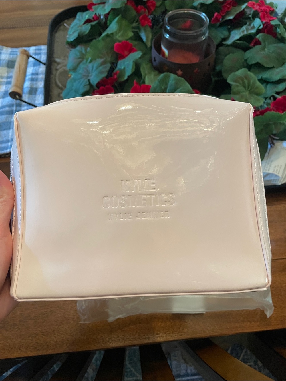 Kylie Cosmetics Blush Pink Glossy Makeup Bag